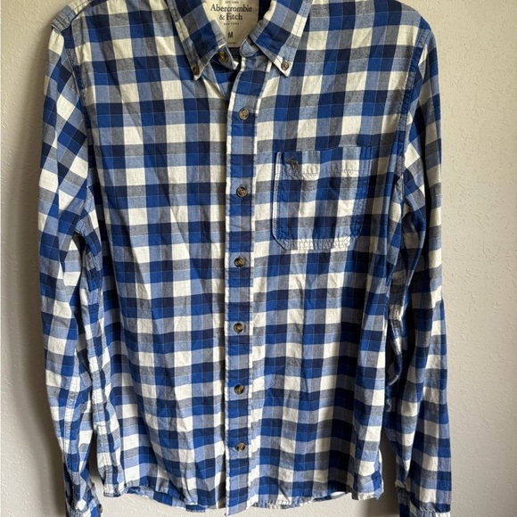 Abercrombie & Fitch Other - Men’s M Blue Plaid Abercrombie and Fitch Long Sleeve Preppy Casual Button Up